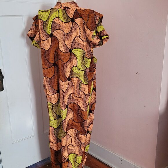 African print Ankara maxi Women's Multi-color Dress - Picture 3 of 9